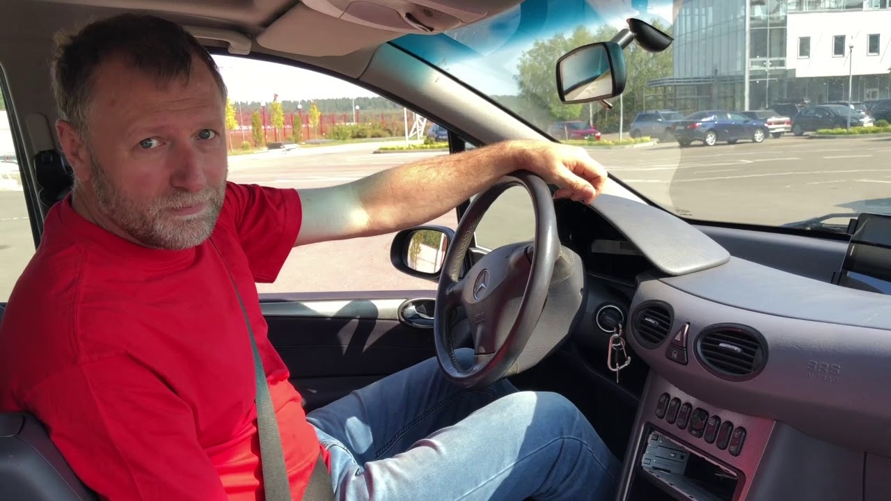 Mercedes A190 электромобиль - скольжение и горки