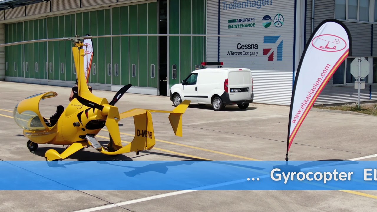 Vorführung Gyrocopter ELA 10 Eclipse Flugplatz Trollenhagen Neubrandenburg Drohne DJI Mavic 2 Zoom