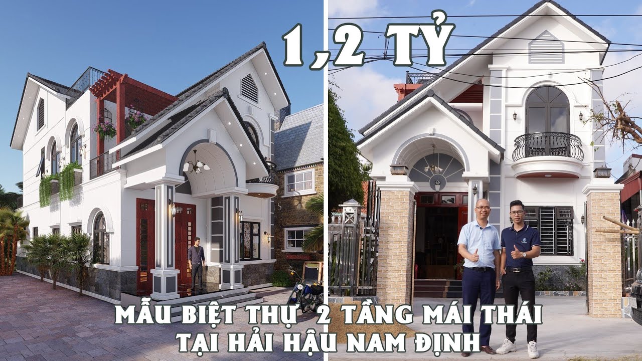 Mẫu Biệt Thự 2 Tầng Hiện Đại Đẹp Giá 1.2 Tỷ Tại Hải Hậu Nam Định Do KISATO Thực Hiện