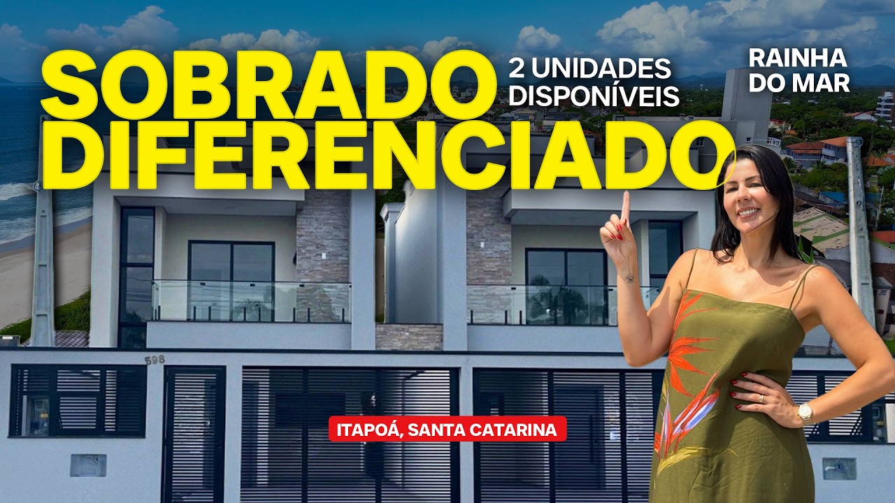 Sobrado Alto Padrão a 570m do Mar no Rainha do Mar | Itapoá SC