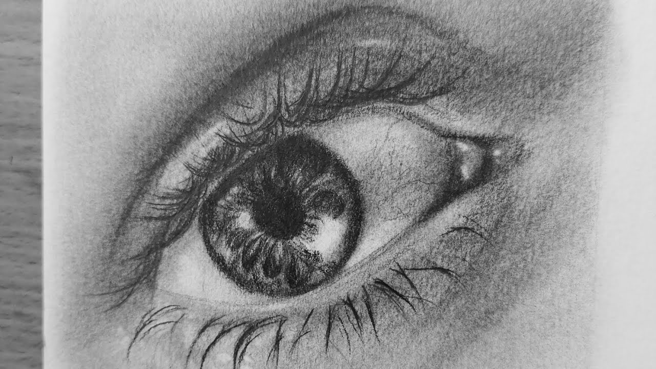 REALISTIC eye drawing timelapse