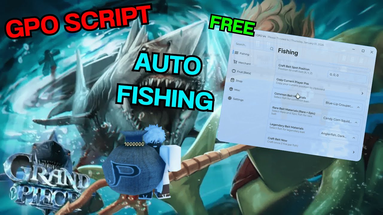 [🎣 GPO] Grand Piece Online SCRIPT AUTO FISHING FREE ✅ 2026