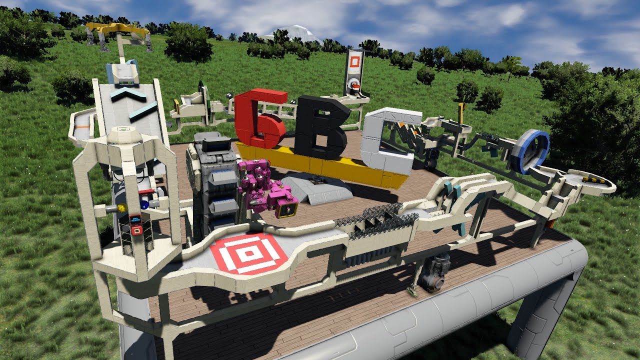 Great Ball Contraption (Rube Goldberg Machine #2) - Space Engineers