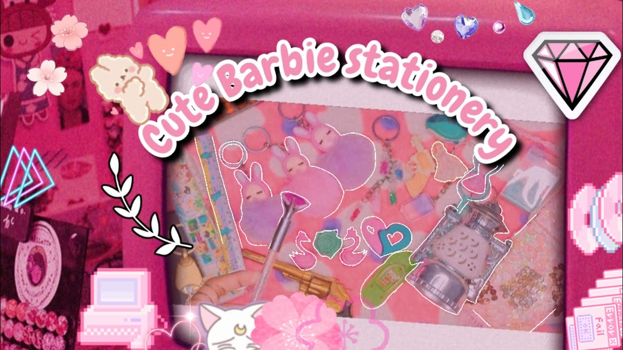 50 kawaai Barbie stationery cute japanese Korean#Youtube#Barbie#50