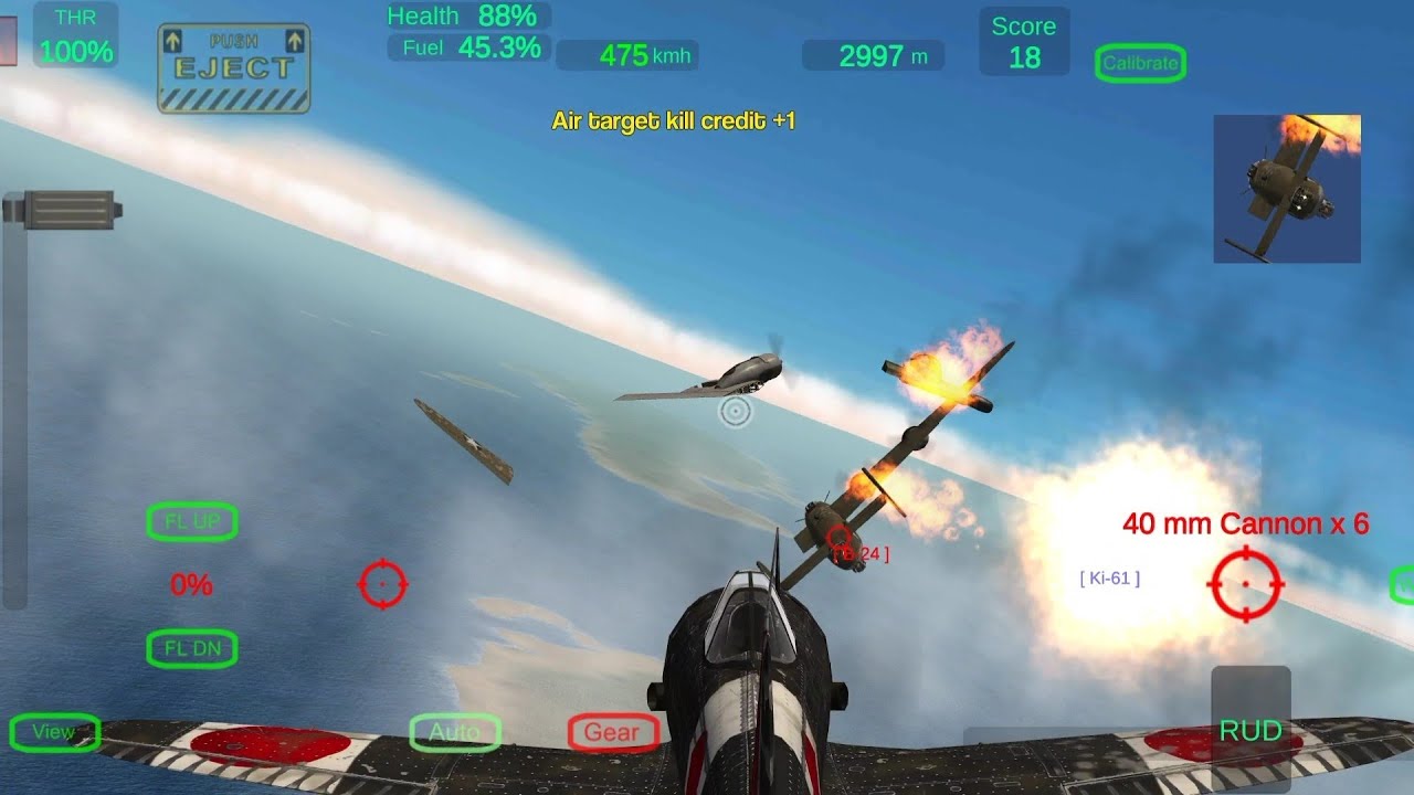 Gunship Sequel WW2 : Ki-44 Tojo vs B-24 and P-38 Instant Dogfight.