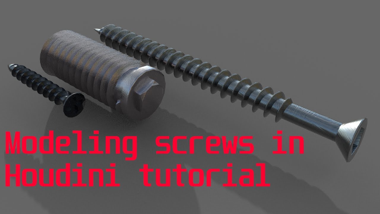 Modeling screws in Houdini tutorial
