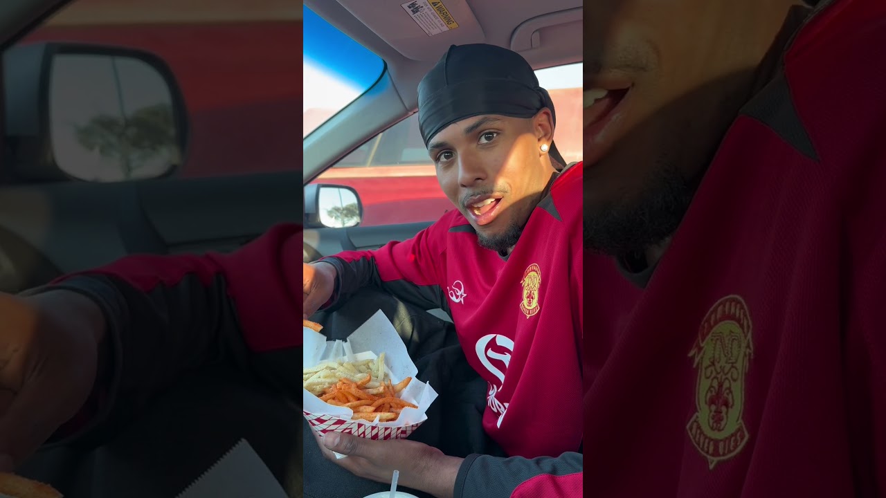 MY DOMINICAN BF TRYING POTATO CORNER FOR THE FIRST TIME 😂