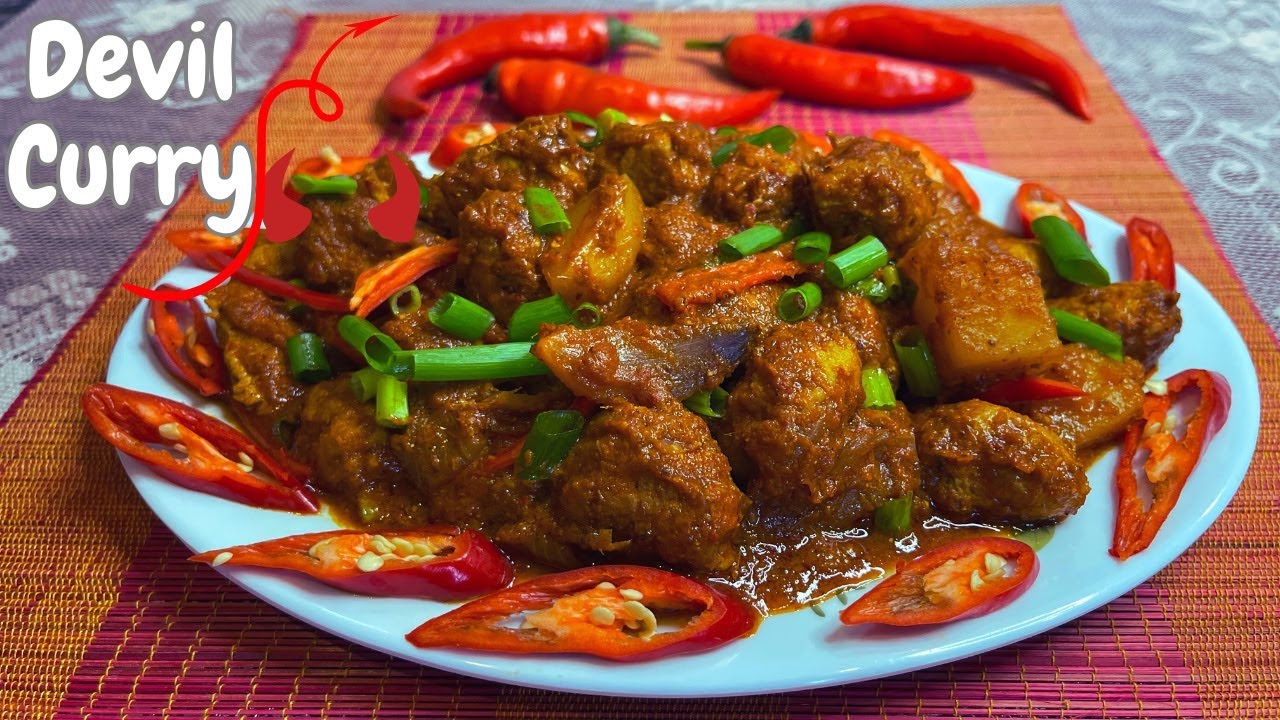 Vegan Devil Curry Recipe 🌶️ | Devil Curry | Curry Debal | Vege Chicken Fiery Christmas Special 🔥