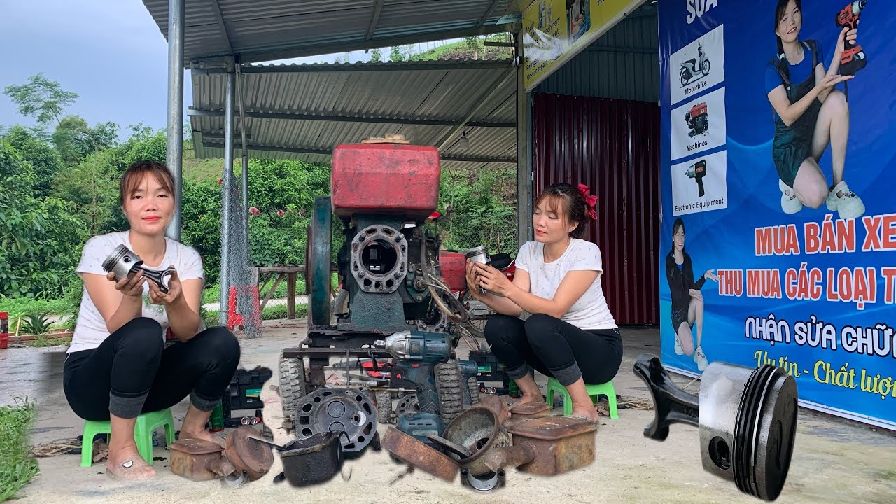 Instructions on how to quickly replace the piston in a generator.