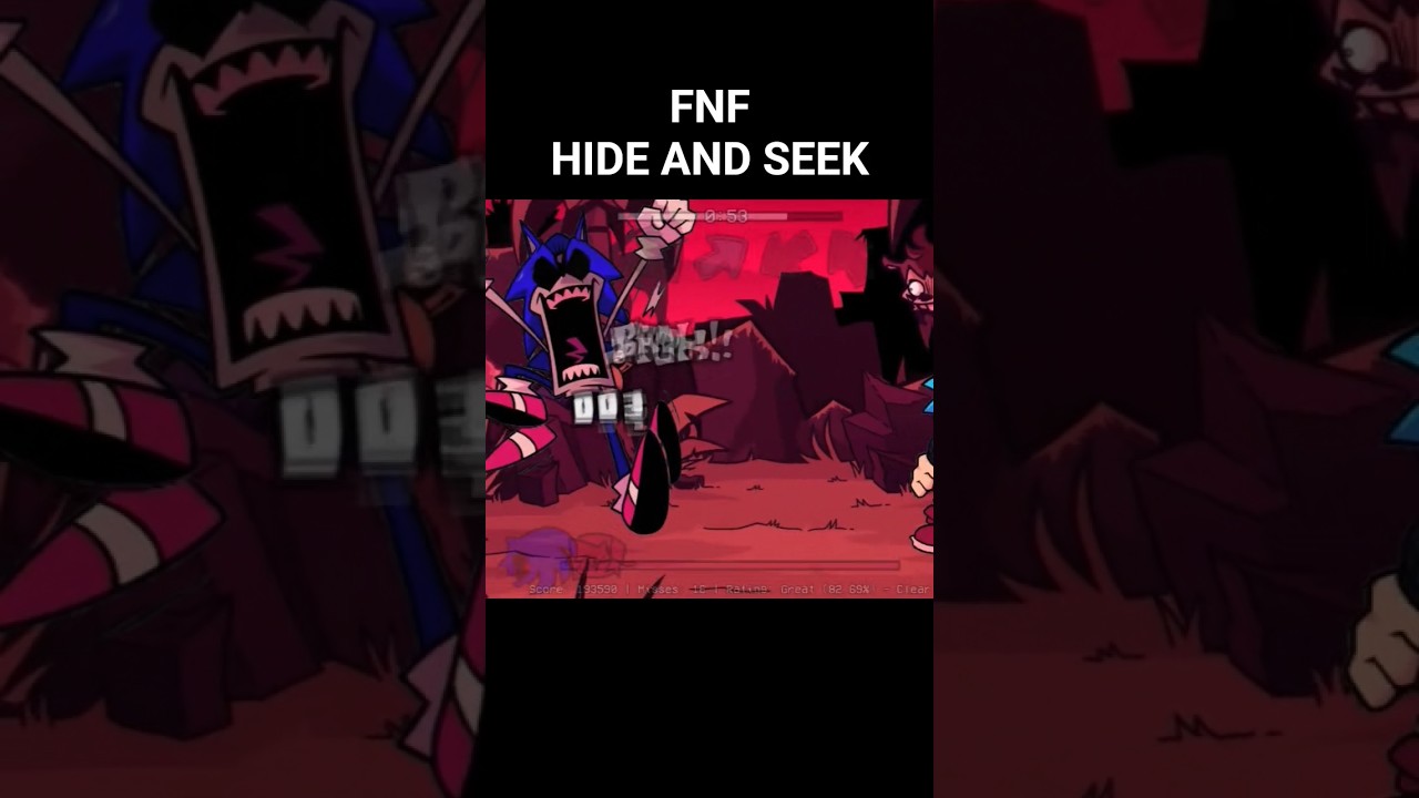 FNF HIDE AND SEEK | FNF SONIC EXE RERUN #shorts #viral  #fnf #fnfmod