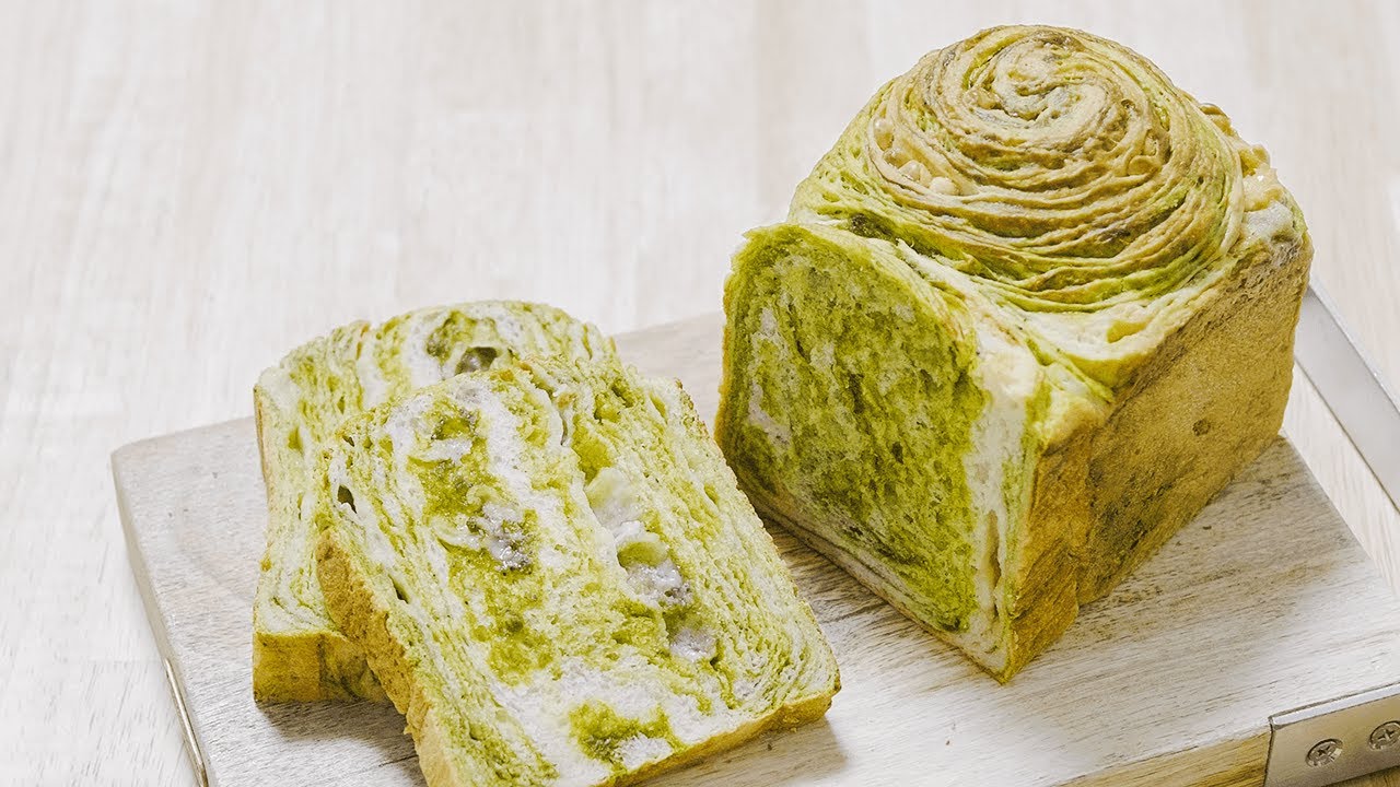 抹茶とホワイトチョコのマーブル食パンの作り方 | Matcha Whitechocolate Marble Bread Recipe