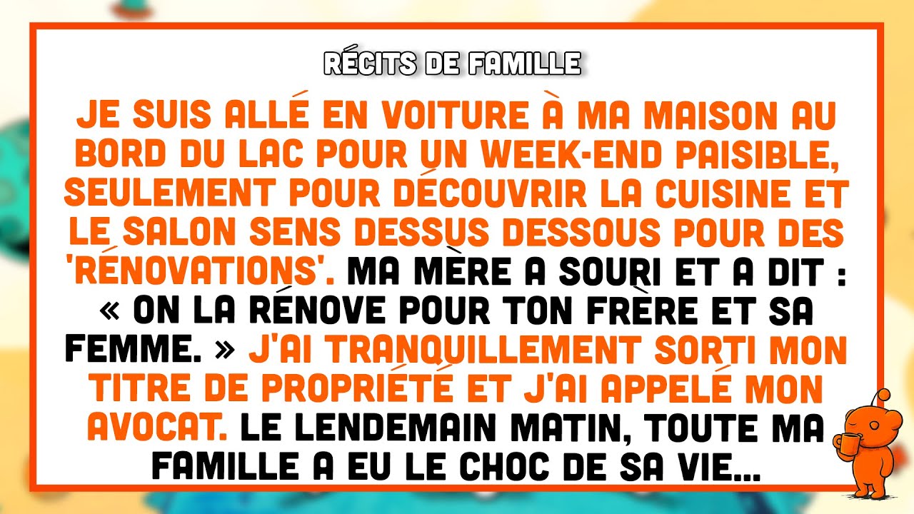 Mes parents rénovaient ma maison au lac pour mon frère — jusqu’à ce que je sorte le titre.