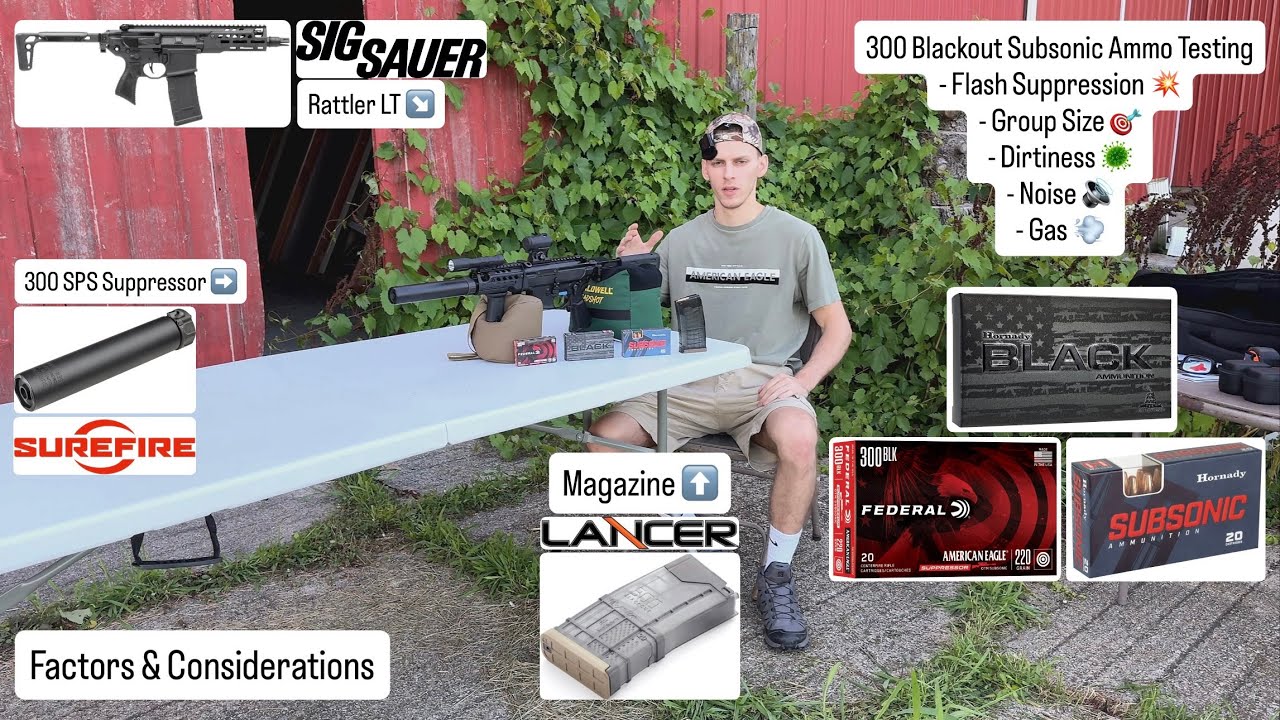 300 Blackout Subsonic Ammo Testing… Sig Sauer Rattler LT & Surefire 300 SPS Suppressor