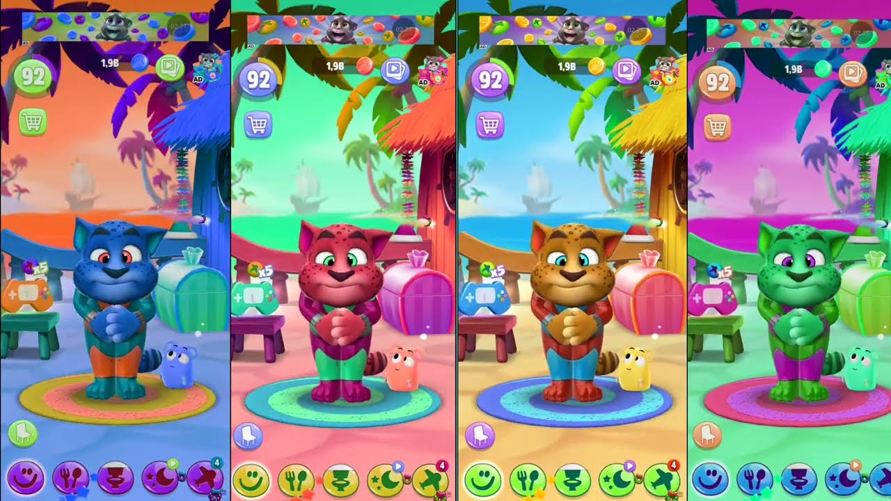 Talking Tom 2 Vs My Talking Tom 2 Full color Funny