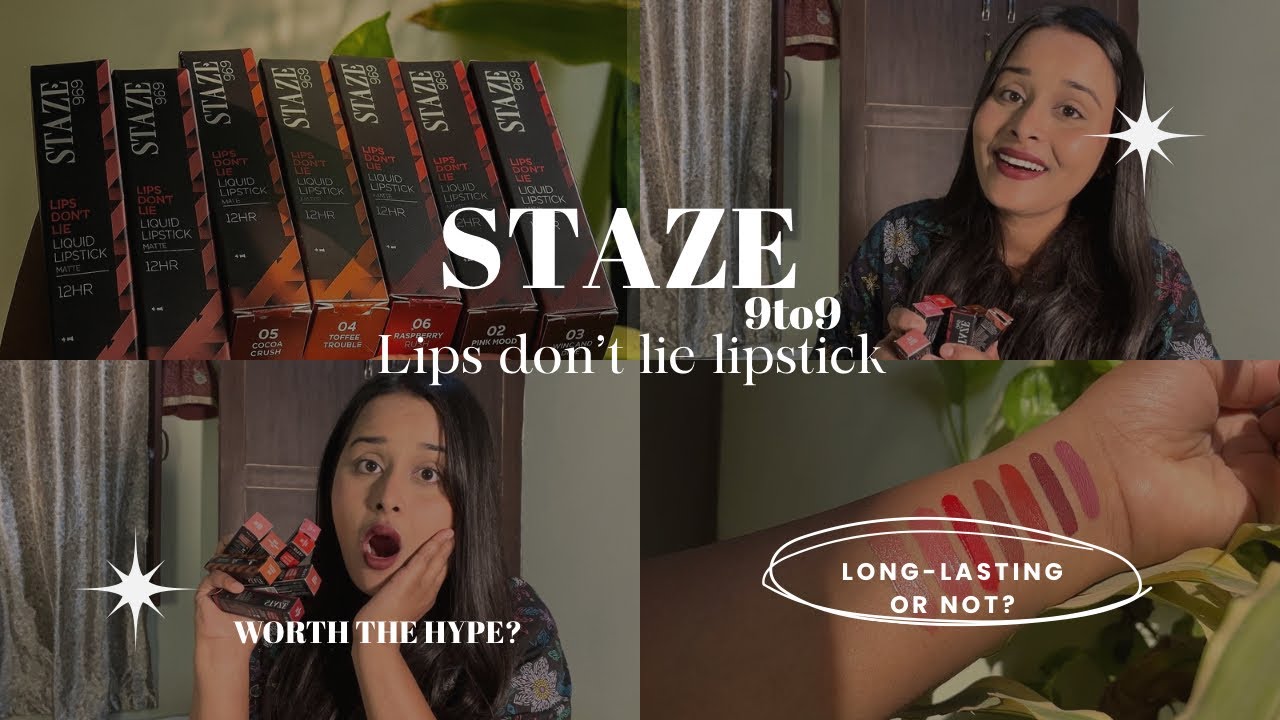 LIPS DON’T LIE...But Do They Last? 😱 STAZE 9to9 Review & Swatches! | Nidhi Sharma