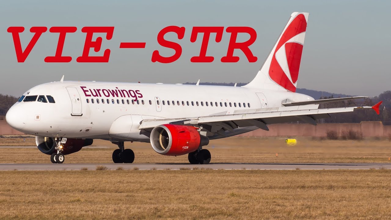Eurowings (CSA) A319 - Vienna to Stuttgart [FULL HD]