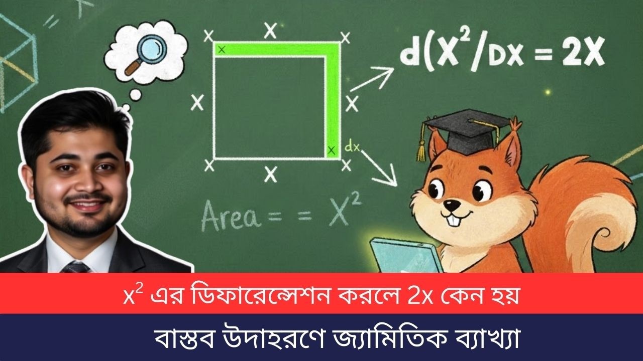 d/dx x² = 2x কেন? | Calculus Made Easy | AMIE Math Tutorial Bangla