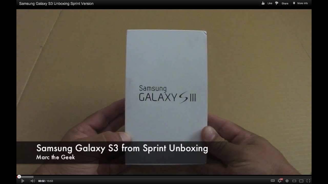 Samsung Galaxy S3 Unboxing Sprint Version