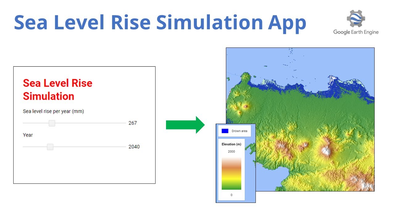 Create a Simple Sea Level Rise Simulation Application in Google Earth Engine