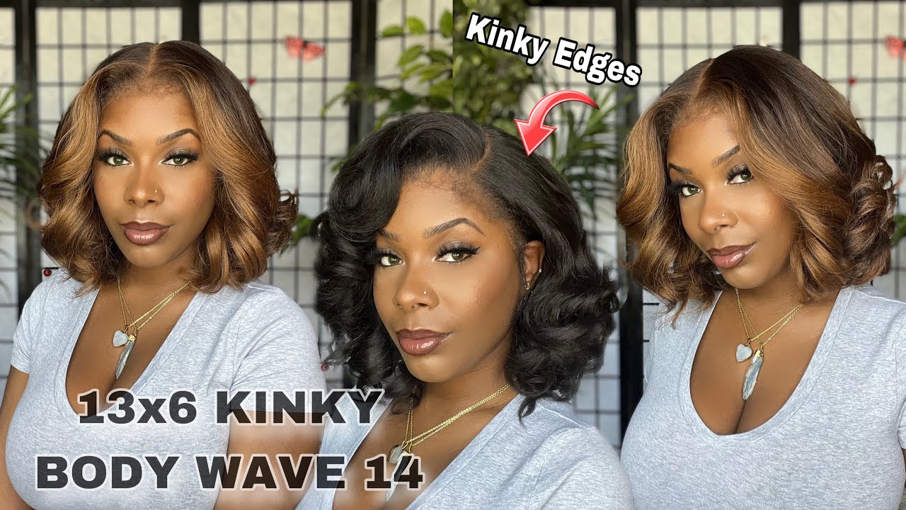 Парики Show & Tell: Sensationnel Kinky Edge 13x6 HD Lace Wig - Kinky Body Wave 14