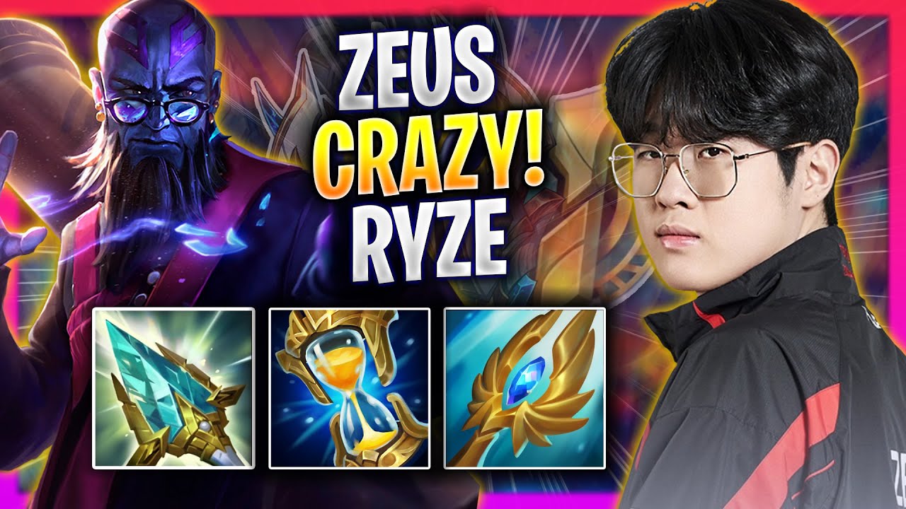 ZEUS IS SO CRAZY WITH RYZE! - T1 Zeus Plays Ryze TOP vs Fiora! | Season 2024