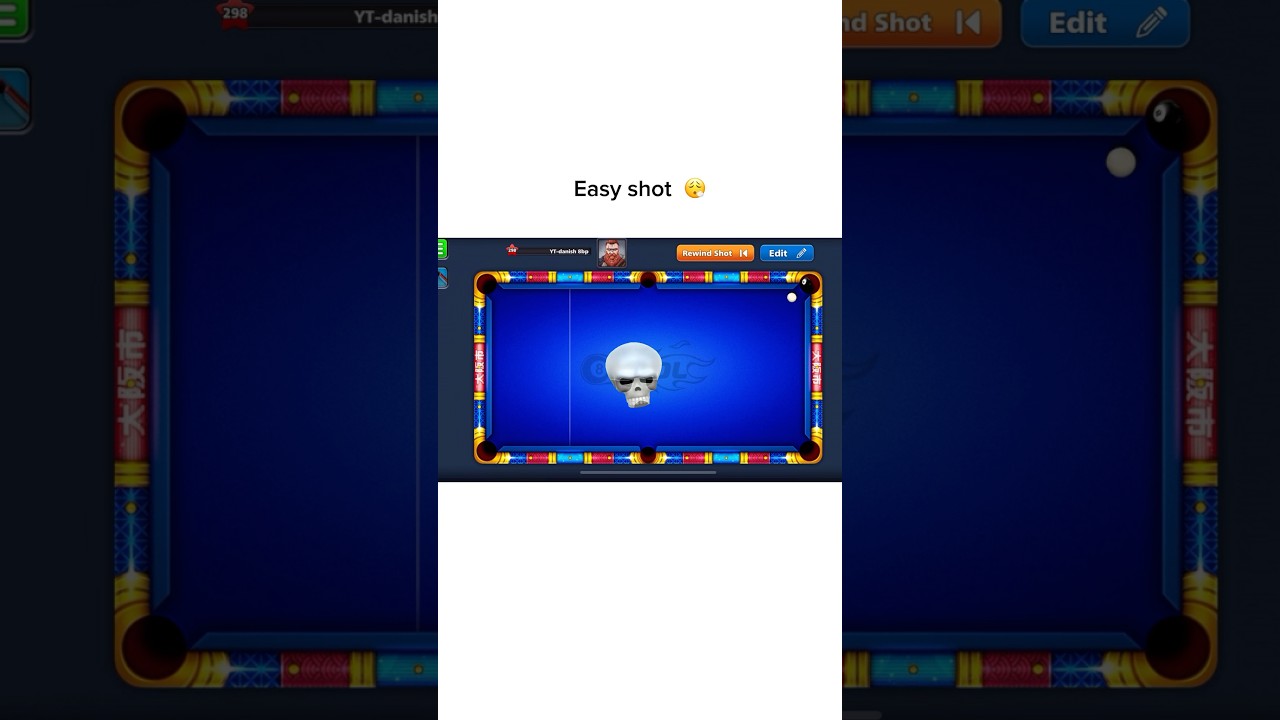 8 ball pool 999 LVL Trickshot 💀 #8ballpool #trending #youtubeshorts #viralshorts