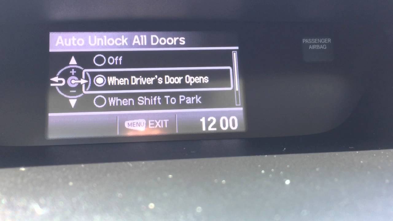 How to change your personal settings on 2012-2016 Honda CR-V