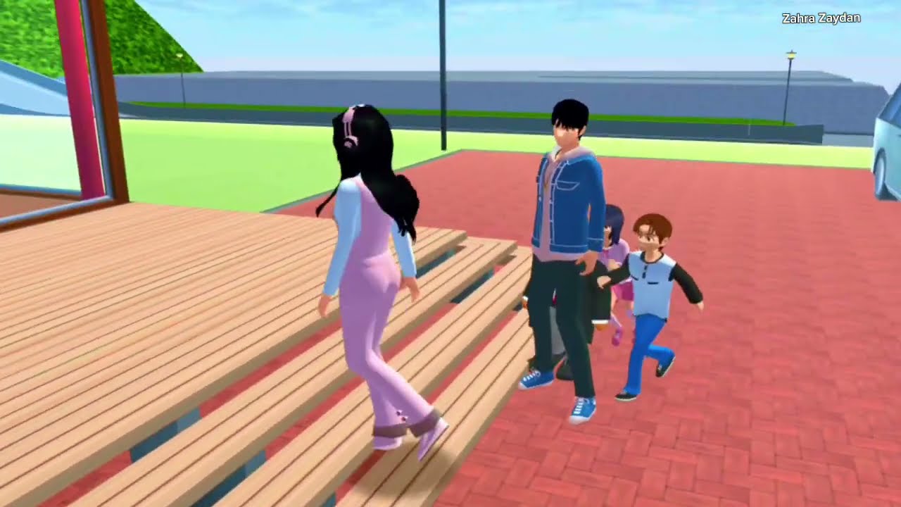 Jalan jalan bareng keluarga | makan di wagyu restoran | drama sakura school simulator 