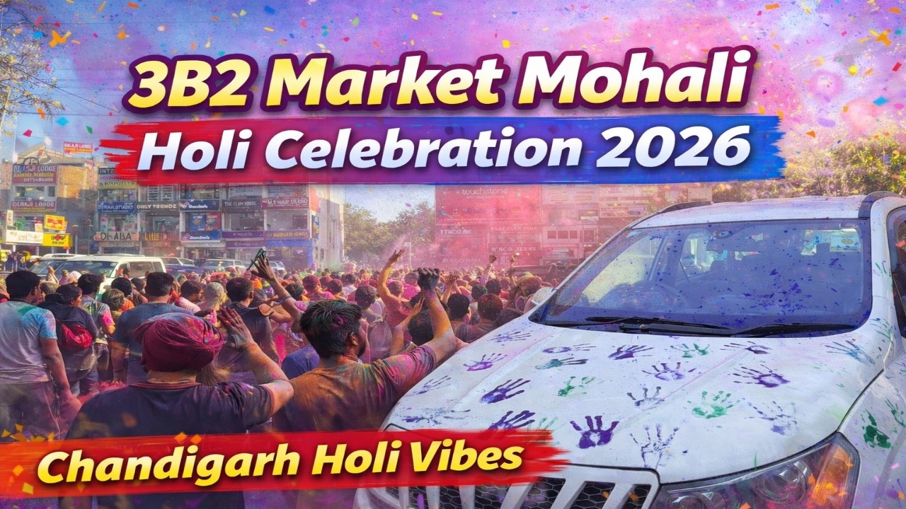 3b2 Market Holi Celebration | 3b2 Mohali Holi 2026 || #2026holi #today #3b2marketmohali #chandigarh