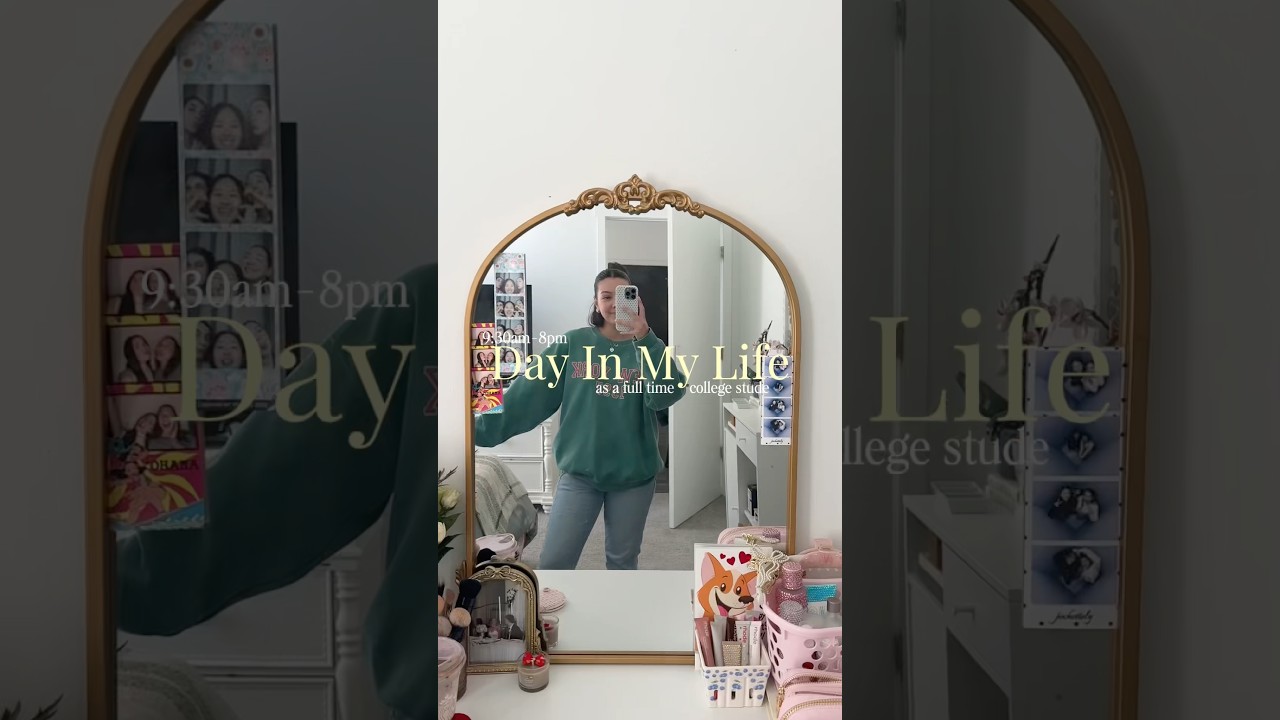 DAY IN MY LIFE AS A FULL TIME COLLEGE STUDENT 💛📚 #dayinmylife #collegelife #studentlife #vlog #fyp