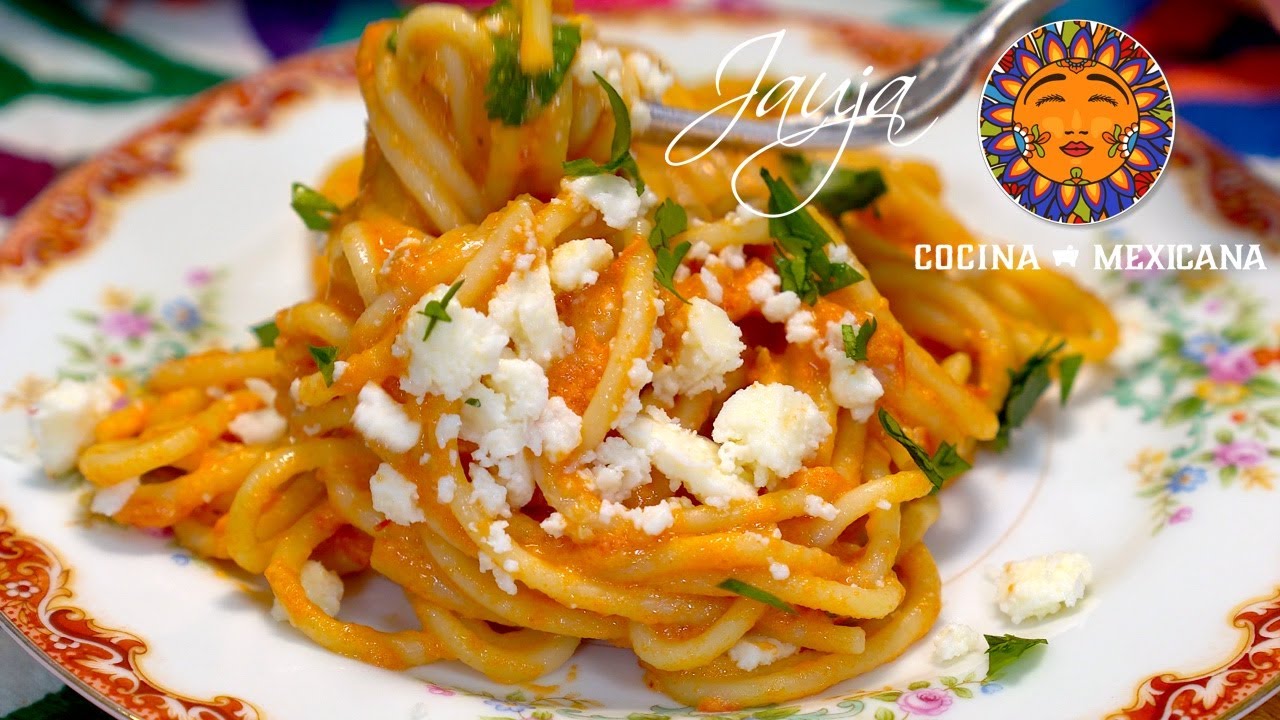 Espagueti Rojo a la Mexicana con Crema