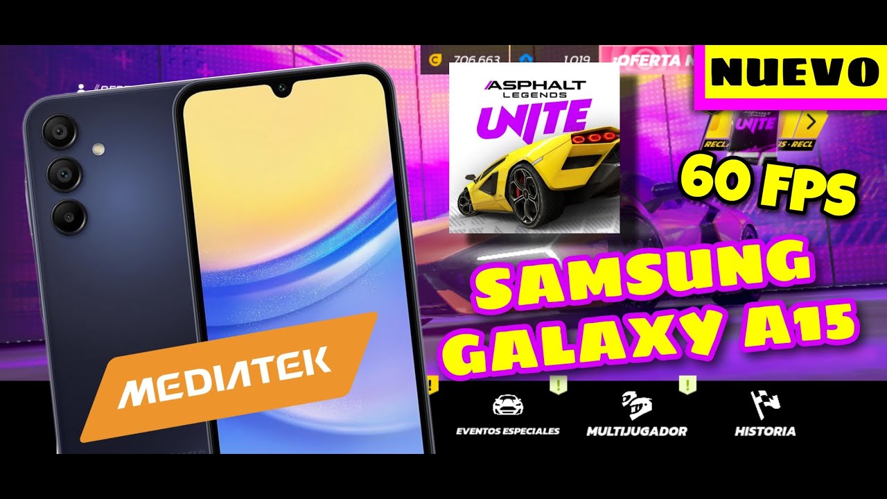Asphalt Legends Unite en el Samsung Galaxy A15