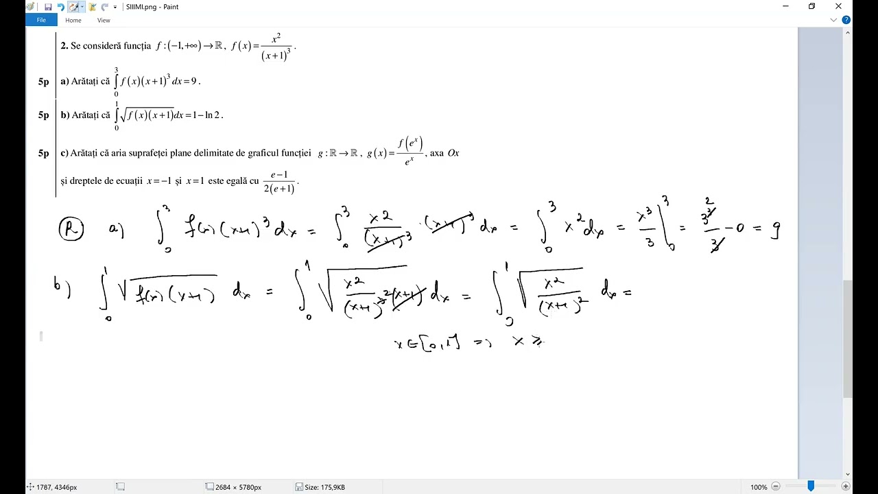 #3 Rezolvare Subiect III -- Mate Info - Matematica - BAC - Iunie 2025
