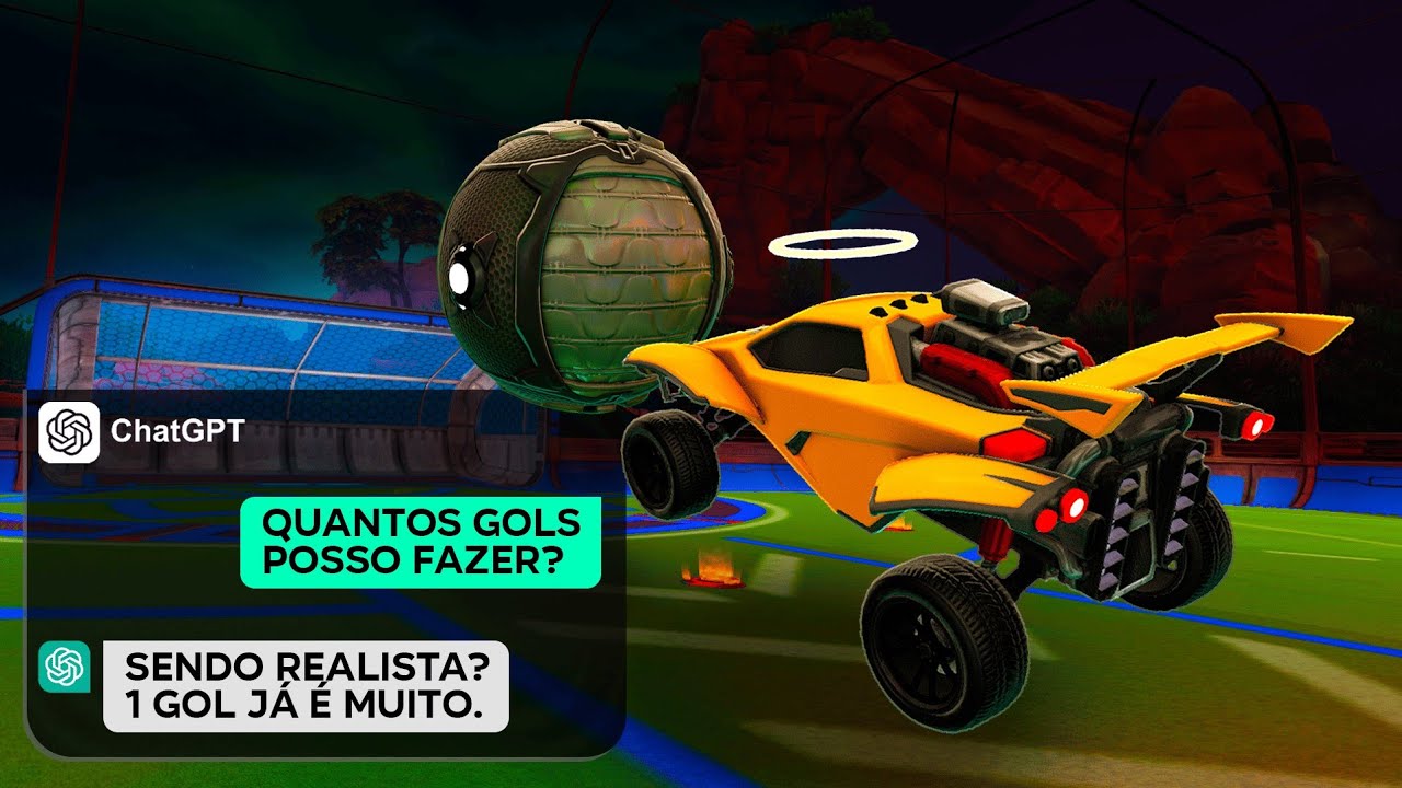 ROCKET LEAGUE, mas o CHATGPT decide QUANTOS GOLS eu posso fazer