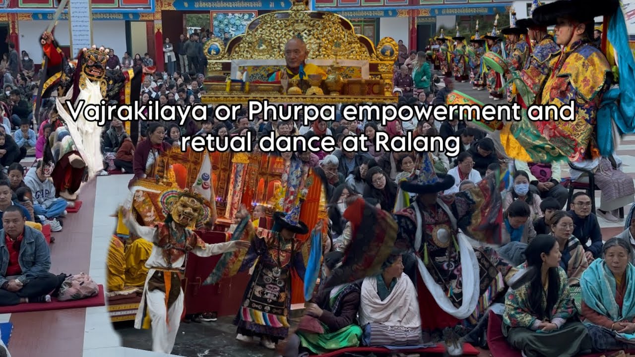 Vajrakilaya or Phurpa empowerment and lama dance #gyatso la vlog #ralang #ravang la