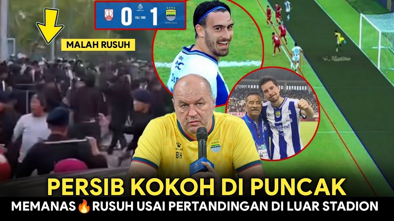 PERSIB KALAHKAN PERSIS SOLO❗Memanas🔥Rusuh Usai Laga Di Luar Stadion❗Jawaban Berkelas Bojan Hodak