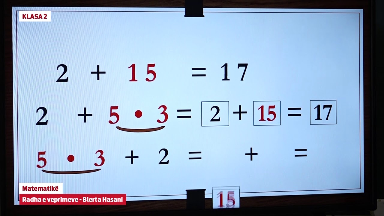 2419 Klasa 2 Matematikë - Radha e veprimeve