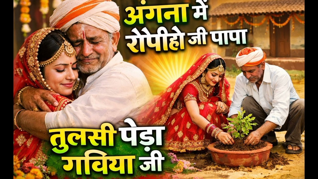 अंगना में रोपीहो जी पापा तुलसी पेड़ा गछिया जी !! बेटी गीत 🥰 शादी गीत !! 🥀🌹👍
