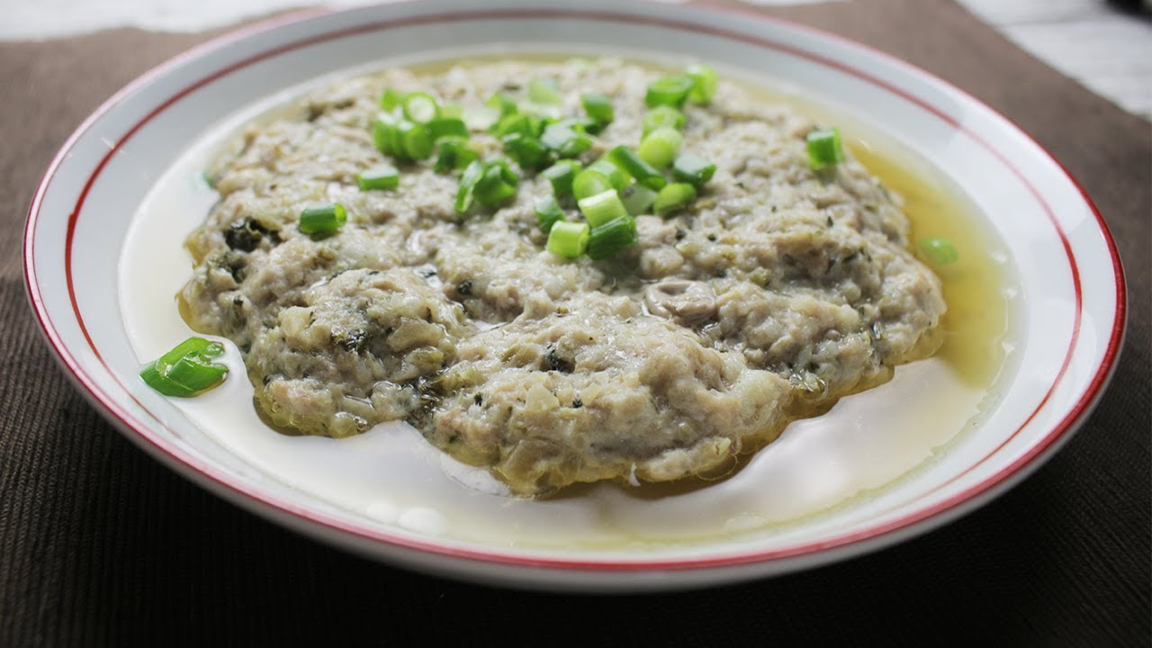 大头菜蒸肉饼 Steamed Meat Patty with Preserved Turnip
