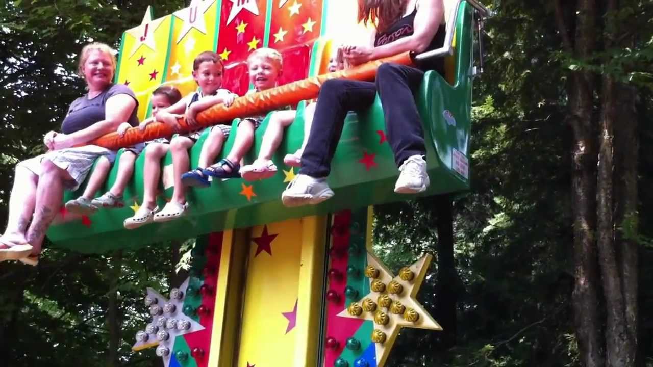 Jesse at Santa's Village ride