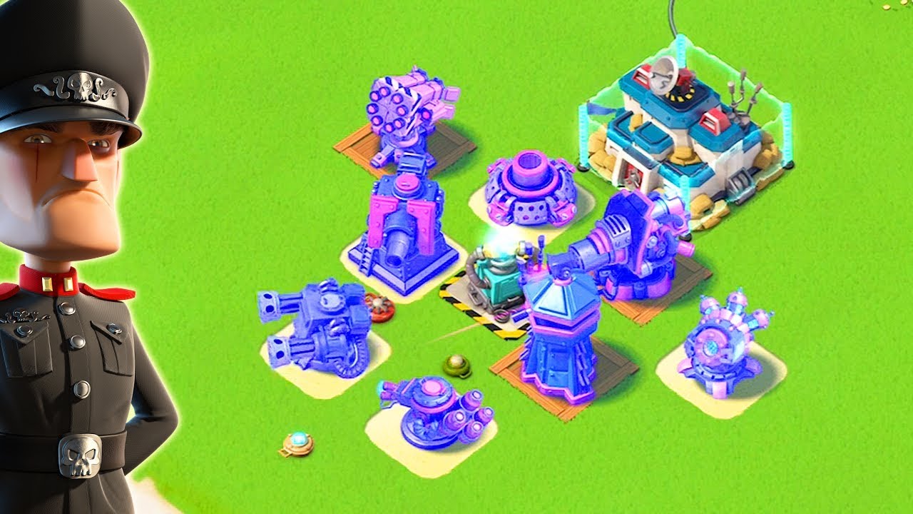 Boom Beach ONE OF EACH Defense vs Defending Hammerman Challenge!!