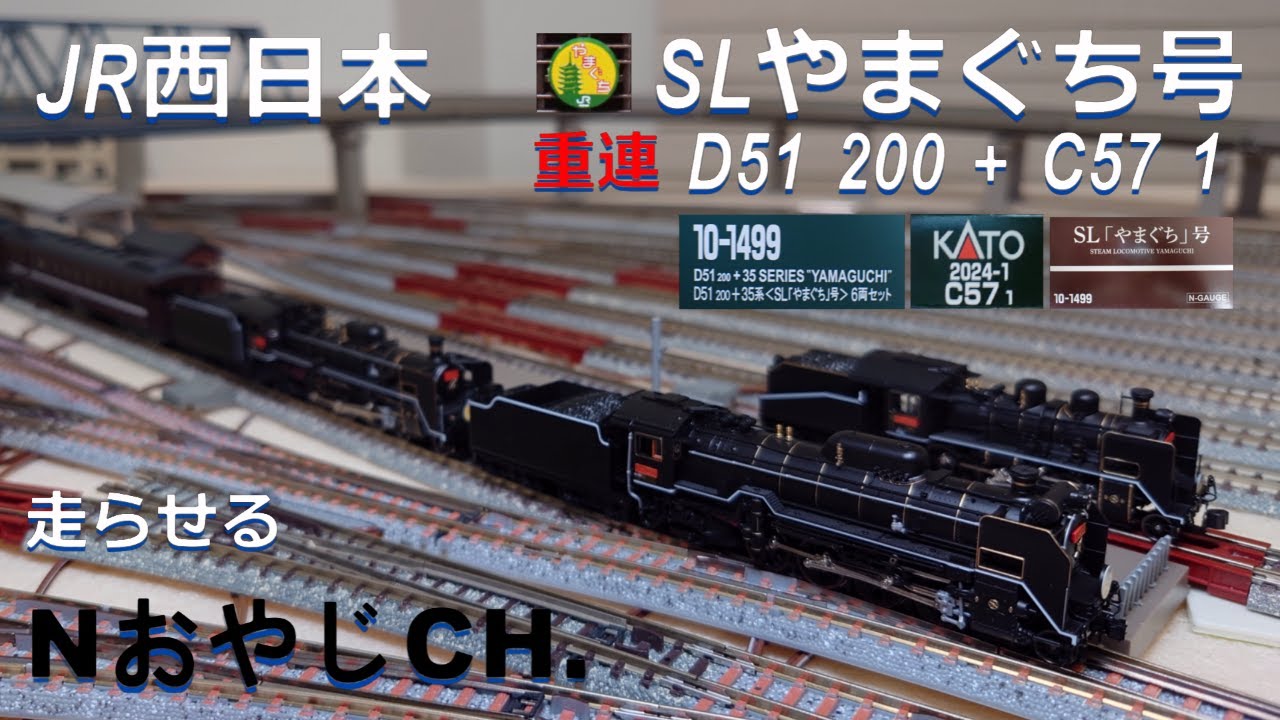 JR西日本 「SLやまぐち号」重連D51-200+C57-1+35系 JR WEST “SL YAMAGUCHI” double heading D51-200+C57-1+35 