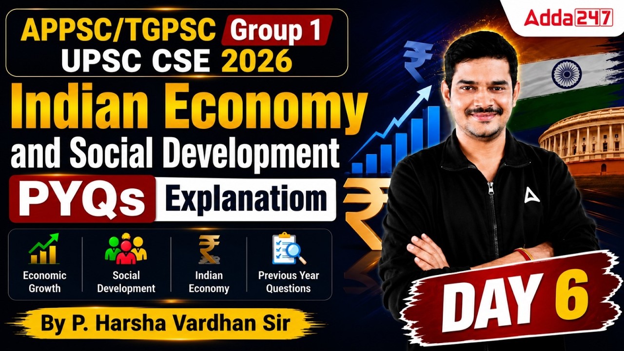 Indian Economy & Social Development | UPSC CSE | APPSC TGPSC Groups  PYQs+Explanation