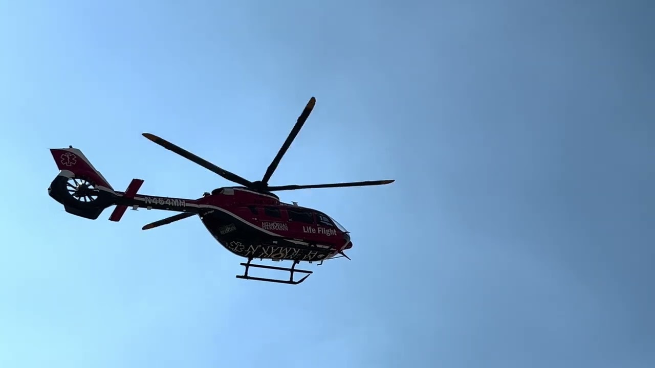 Memorial Hermann Life Flight 7 and Life Flight 4.