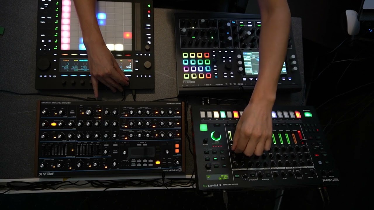 techno live-set with push 3 iridium & tr8s