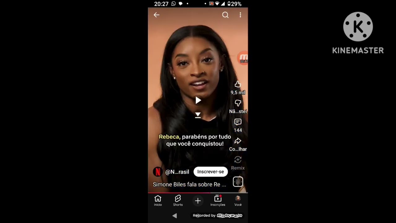 Porque simone biles está falando inglês??? 