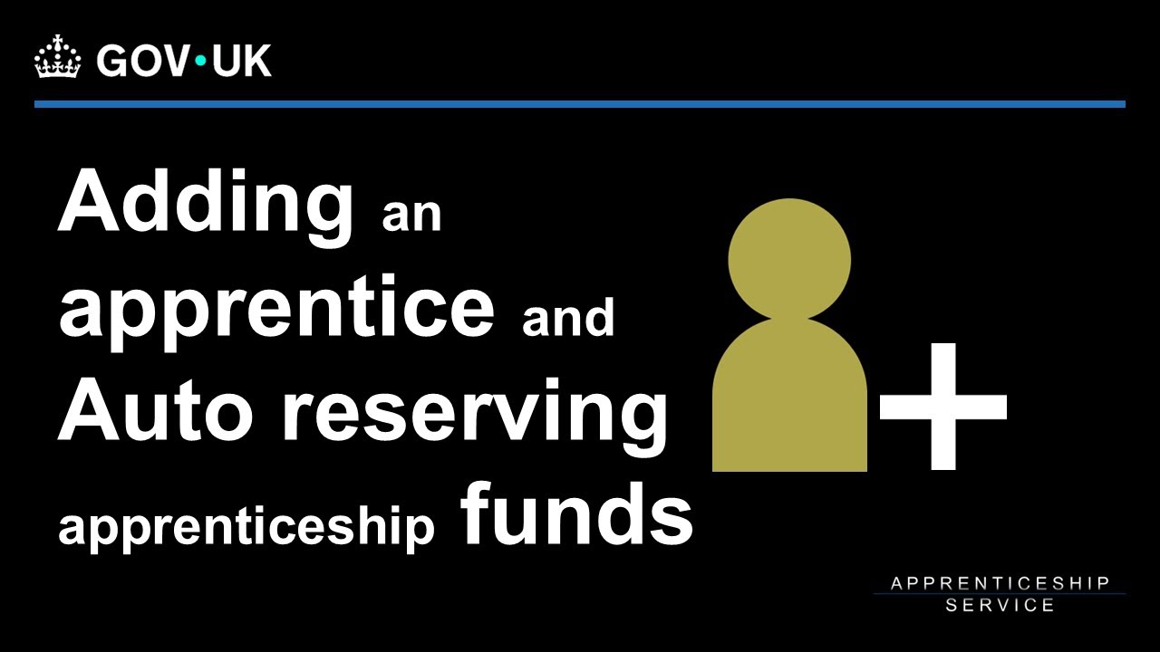 Adding an apprentice and auto reserving apprenticeship funds