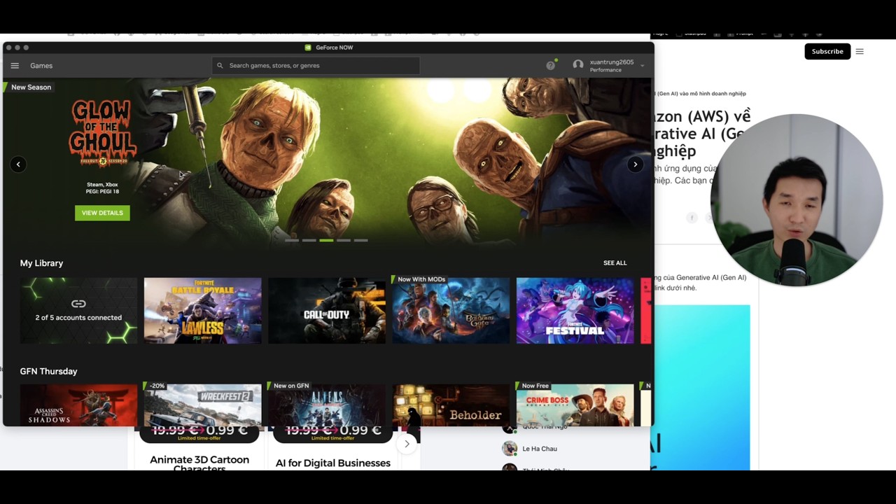 D&ugrave;ng thử Nvidia GeForce Now chơi Game tr&ecirc;n Cloud từ Macbook