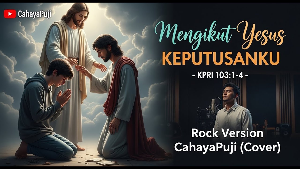 ✝️ MENGIKUT YESUS KEPUTUSANKU | Cover Versi Rock CahayaPuji (Lirik Musik Video) 🎸🔥