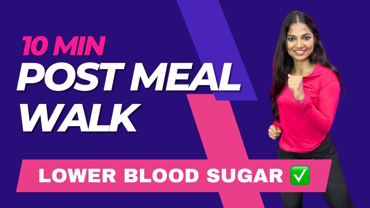 🔥10 Minute after Meal Walk| LOWER BLOOD SUGAR NOW | Easy Walking Workout at Home